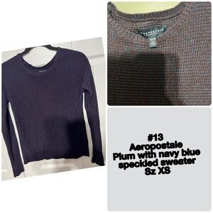 Aeropostale Purple and Blue Knit Sweater